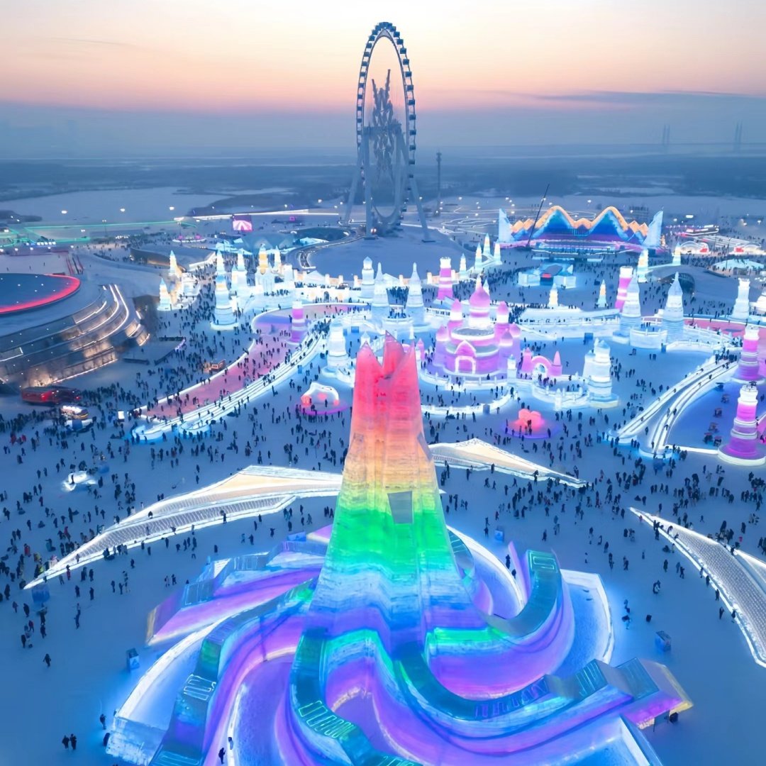 私家团哈尔滨漠河北极村6天【雪国列车往返卧铺+穿越水墨冰原】