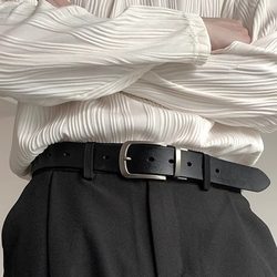 2025 New arrival Belt Men's Suit Wide Belt Black Women's Classy Stylish with Denim Trendy Young Men