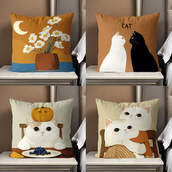 Nordic Light Luxury Line Pillow, Simple Orange Living Room Sofa Cushion, Office Nap Pillow, Car Cushion