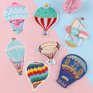 Hot air balloon patch clothes patch cartoon embroidery fashion down jacket jeans decoration repair glue back patch