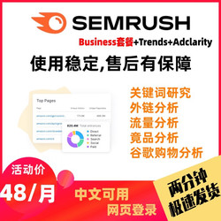 Semrush Business Package Includes Traffic Analysis, Competitor Information Search, and Seo Tools