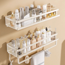 Bathroom Storage Rack, No-Drill Wall-Mounted Shelf for Bathroom, Toilet, Washbasin, and Balcony Storage