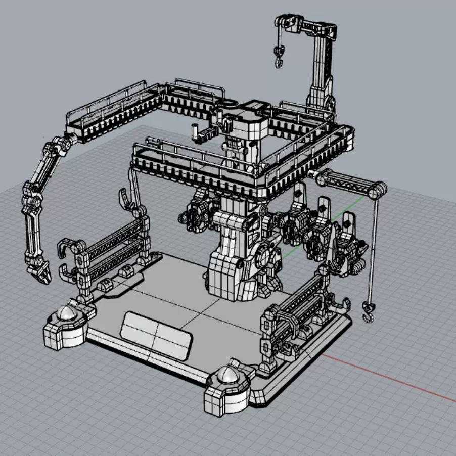 雪焰工作室rg牛裂甲浮游炮配件包1 144 通用地台支架拼装模型