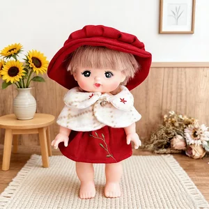 
26 cm Milu doll clothes Little Red Riding Hood shawl set Miele doll play house children's dressing practice fashion