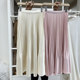 Good texture acetic acid satin draped pleated skirt European 2025 new accordion pleated a-line fishtail mid-length skirt