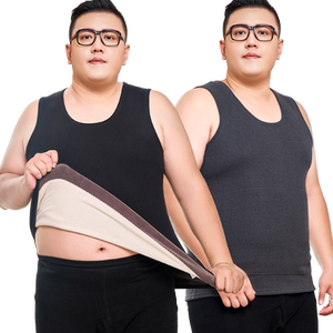 Yalu large size men's underwear plus fertilizer, increase the fat sleeveless shirt, wool tape with velvet, thickened and warm vest