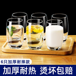 Glass Water Cup Household Set Heat-Resistant Tea Cup for Entertaining Guests Transparent Office Tea Set Special Drinking Cup