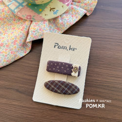 2025 Spring New Fabric Children's Hair Clip Bowknot Plush Side Bangs Clip Sweet Hairpin