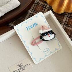 Korean Style New Fabric Handmade Children's Hair Clips for Girls, Cute Cartoon Animal Hairpins, Baby Bangs Clips, Hair Accessories