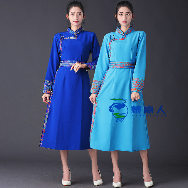 Mongolian robe women's daily wear, improved Mongolian clothing, women's modern ethnic style work clothes, performance clothing