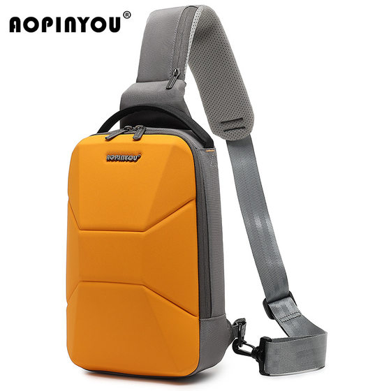 [Special offer] Chest bag, one-shoulder crossbody bag hard face hard shell waterproof light motorcycle bag men and women casual sports bag