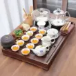 Bộ trà cát tím hoàn toàn tự động cho phòng khách gia đình Khay trà mới Kung Fu đáy có nước sôi ấm đun nước tích hợp bàn trà bàn trà thông minh có tủ lạnh Bàn trà điện