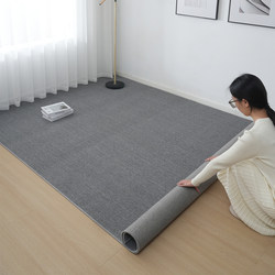 Pure Gray Carpet for Bedroom and Living Room, Large Area Commercial Office Floor Mat, Cement Floor Full Coverage, Soundproof and Flame Retardant