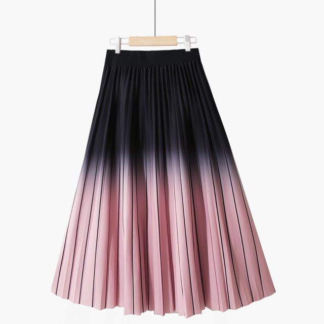 Spring Sweet High Printing Japanese Printing Gradient Striped Striped European and American Platinum Lale
