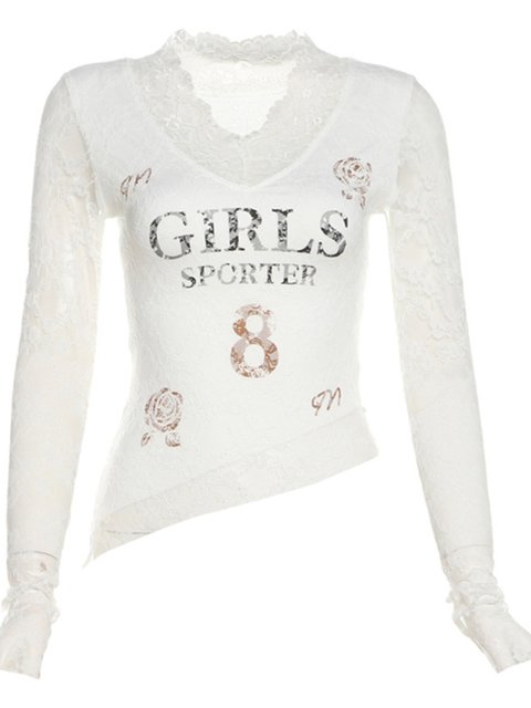 Spicy Girl'S Irregular Twist Long Sleeve