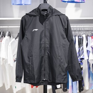 Li Ning sports trench coat 2024 Summer new campus series men's versatile windproof hooded jacket yfdu267
