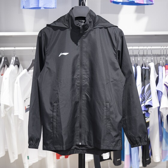 Li Ning sports trench coat 2024 Summer new campus series men's versatile windproof hooded jacket yfdu267
