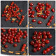 Imitation agate red glass lacquer beads DIY ancient style hair flowers and flowers pendant flower heart bud jewelry accessories
