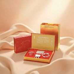 Year of the Horse Baby Bracelet Set, Infant Longevity Lock, Newborn Jewelry