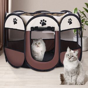 Cat maternity room, closed pet pregnancy and litter box, cat kennel, litter box, confinement breeding tent