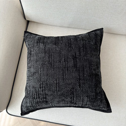 French-Style Vintage Throw Pillows, Retro American-Style Living Room Sofa, Light Luxury Lumbar Pillows, Chenille 60 Sets, Black Backrest