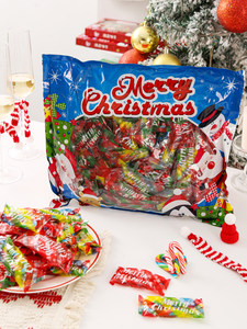 Christmas candy small crutches Rainbow sugar bulk candy fruit flavor Ping'an night gift cake decoration layout