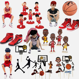 
Internet celebrity slam dunk basketball frame sports men's cake decoration shoe box Sakuragi Rukawa Kaede birthday doll ornaments