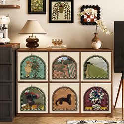 Vintage-Style Household Clothing Storage and Folding Box, Large Capacity Retro Calico Plaid Cabinet Fabric Storage Basket