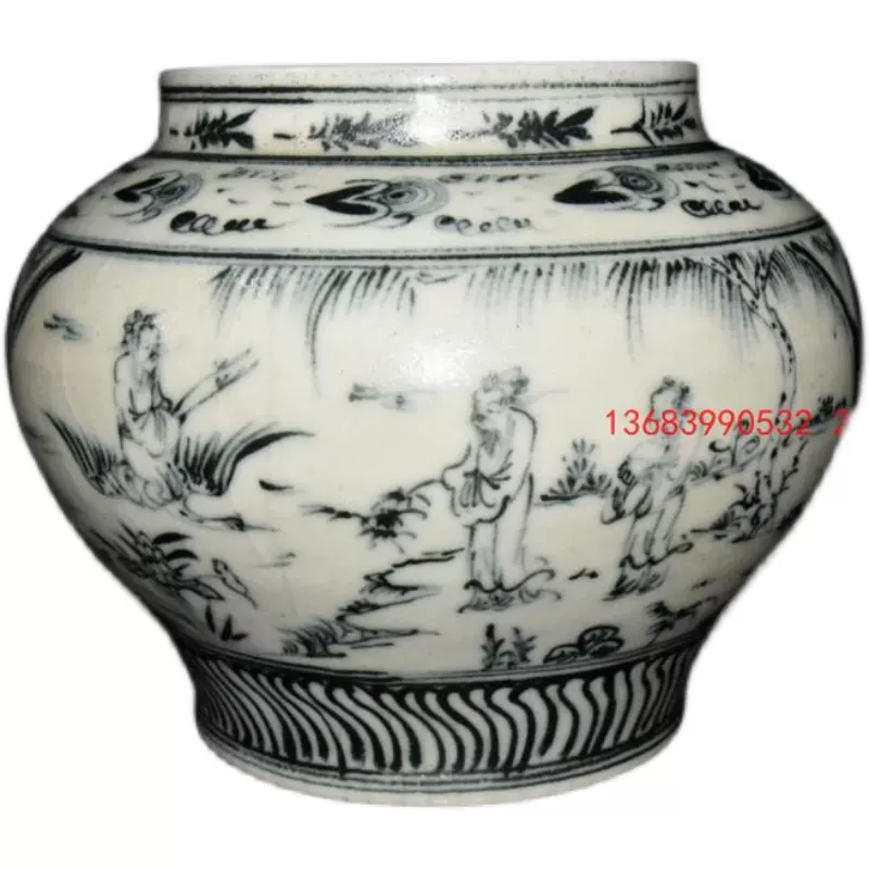 古董古玩古瓷器收藏大明成化年制斗彩松竹梅纹盖罐1对-Taobao