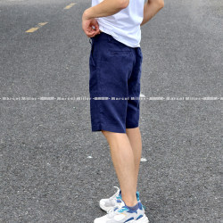 Linen old money style men's quarter pants