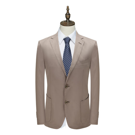 
MY508 US off-size clearance spring and autumn men's business casual dark khaki two-button machine washable single suit