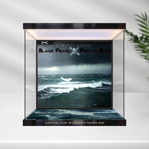 
Light box acrylic high-definition display box suitable for le high 10365 Pirates of the Caribbean Black Pearl building block storage