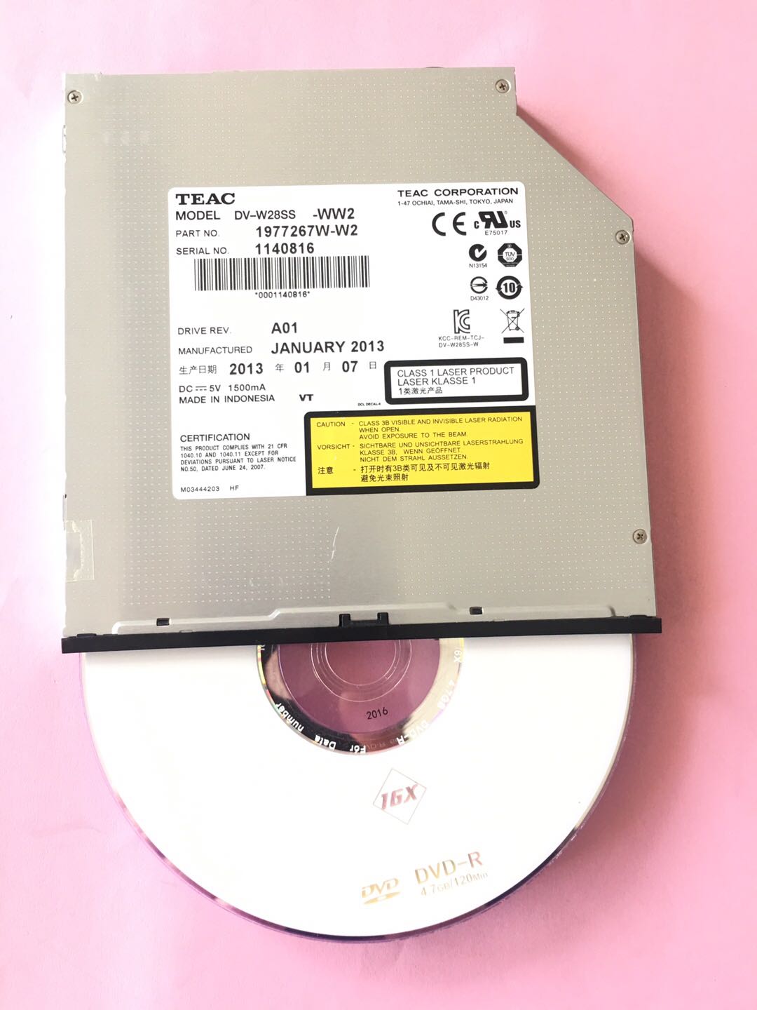 ο TEAC DV-W28SS   12.7MM  Ʈ SATA -  ̺ DVD ڴ-