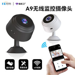 A9 Wireless Surveillance Camera for Home Use, with Night Vision, Connects to Mobile Phone, Indoor Pet Wifi Monitor, No Drilling Required