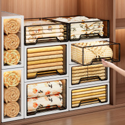 Japanese Wardrobe Storage Box Organizer Drawer-Type Household Transparent Clothes Storage Box Clothing Storage Cabinet