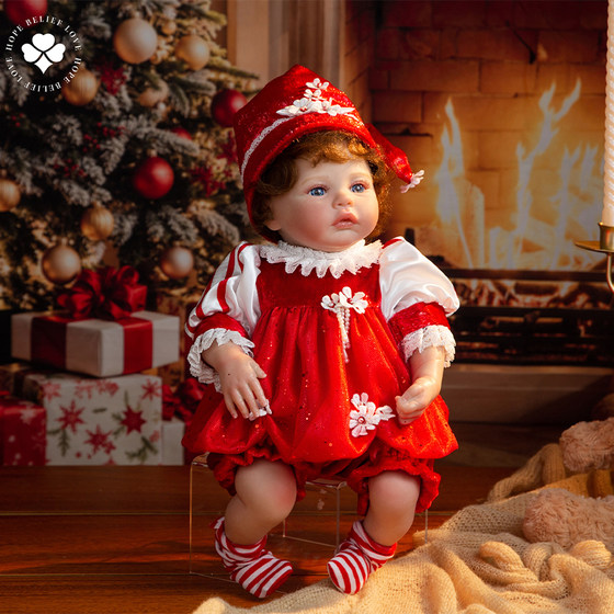 
HK genuine rebirth doll Christmas color plastic model companion doll comfort doll original design gift