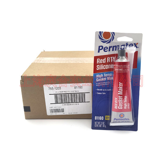 Permatex 81160 Hi-Temp Red RTV Silicone Sealant - 3 Oz Tube