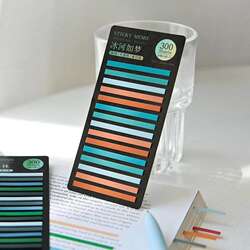 Ultra-Thin Fluorescent Sticky Notes, Long Narrow Strips, Colorful Classification Markers, Key Index Tabs, Semi-Transparent and Waterproof