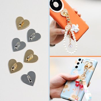 
diy mobile phone case metal love chain cartoon pendant