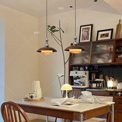 Lightpinti Cream-Colored Vintage Restaurant Track Pendant Light Designer Retro Adjustable Entryway Aisle Round Dining Table Lamp