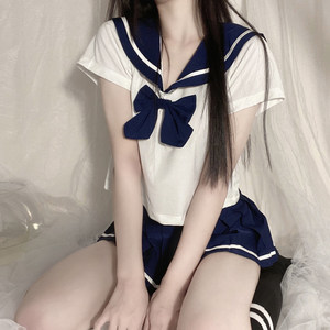 Sexy and pure student jk pleated skirt super skirt uniform maid sailor clothing role -playing uniform suit