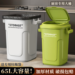 Kitchen Trash Can for Home Use 2026 New Model with Lid, Suitable for Living Room and Bathroom, Commercial Use, Light Luxury, High-End, Large Size, Large Capacity