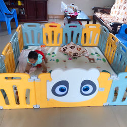 Baby Folding Playpen, Crawling Mat, No-Installation Fence, Indoor Home Safety Barrier for One-Year-Old Babies