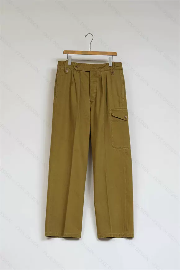 PORTER CLASSIC 24SS 纯色休闲裤GABARDINE BEBOP PANTS-Taobao Singapore