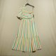 Foreign trade Original Women's Fashion Summer New Seven Color Striped Waist Limited Short -Shop Short -sleeved Long Skirt Women's Dress