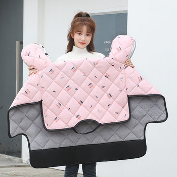 Electric vehicle windshield quilt, windproof, waterproof and velvet thickened