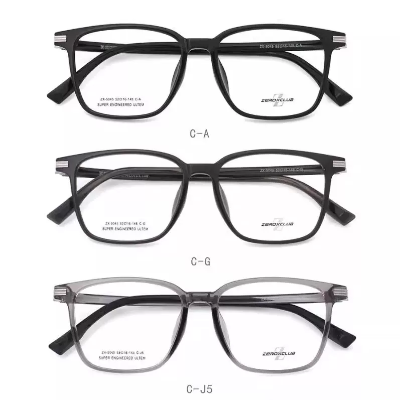 。 皇家乐园眼镜架ZEROXCLUB/塑钢B钛简约时尚复古休闲镜框ZX-5045