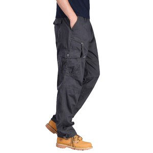 Spring and autumn wear -resistant pants, men's whole cotton leisure pants outdoor sports pants multi -pocket dry trousers labor insurance trousers

