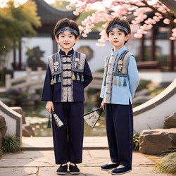 New Style Ethnic Minority Clothing for Children from the Zhuang Ethnic Group in Guangxi on March 3Rd, Including Clothing for Boys and Girls from the Miao, Hani, Yao, and Dong Ethnic Groups