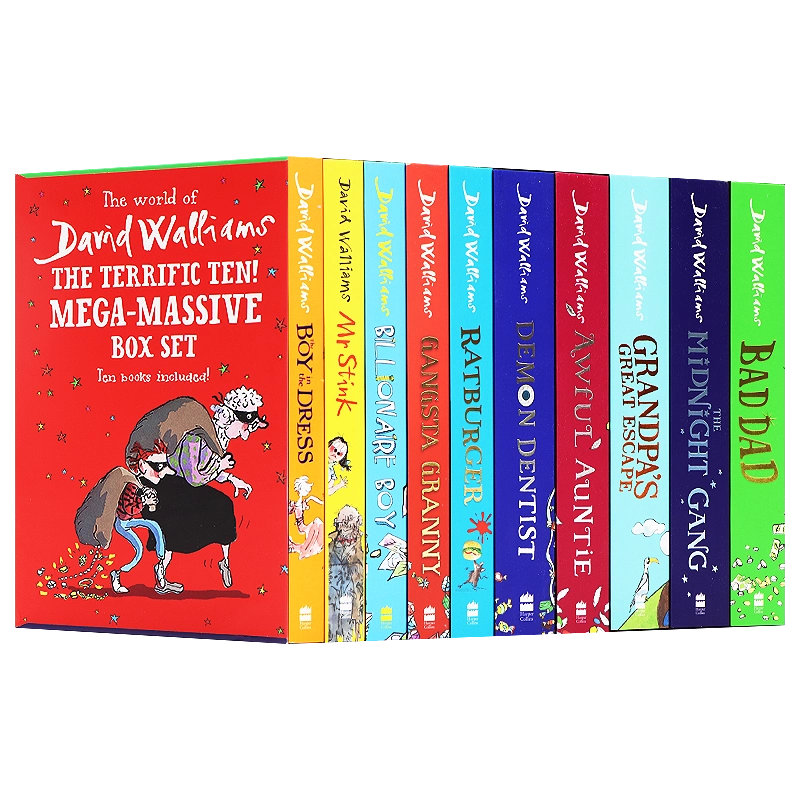 David Walliams 英書　洋書　11冊セット 英文原版The World of David Walliams 了不起的大盜奶奶10冊大衛